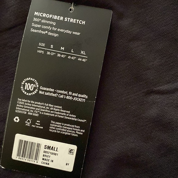 Jockey Women's Slimming High Waisted Brief Black small NWT non slip high rise - Picture 4 of 8